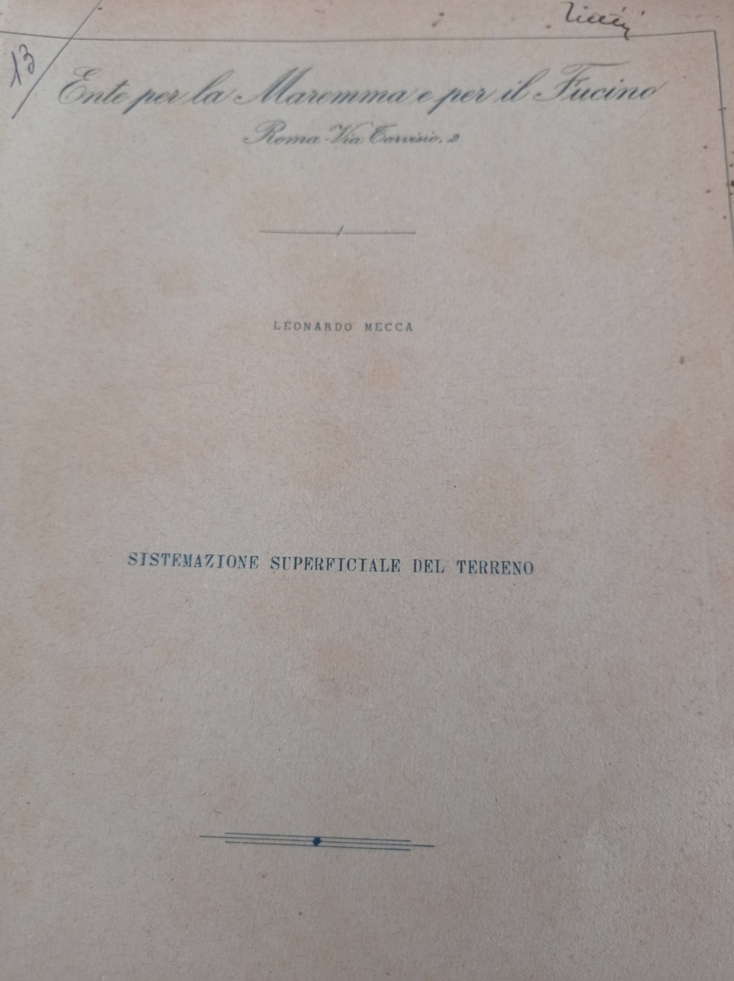 Sistemazione superficiale del terreno - copertina