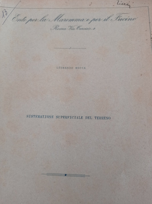 Sistemazione superficiale del terreno - copertina