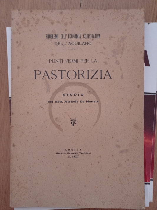 Punti fermi per la pastorizia - copertina