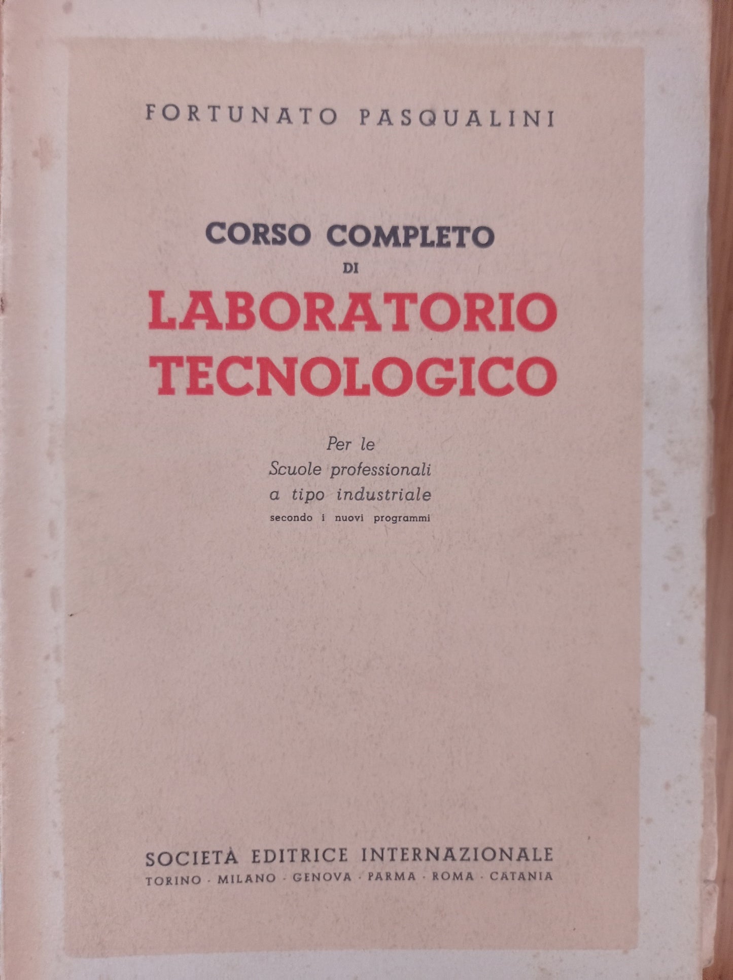 Corso completo di laboratorio tecnologico - copertina