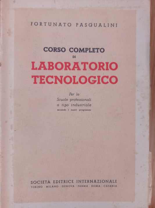 Corso completo di laboratorio tecnologico - copertina