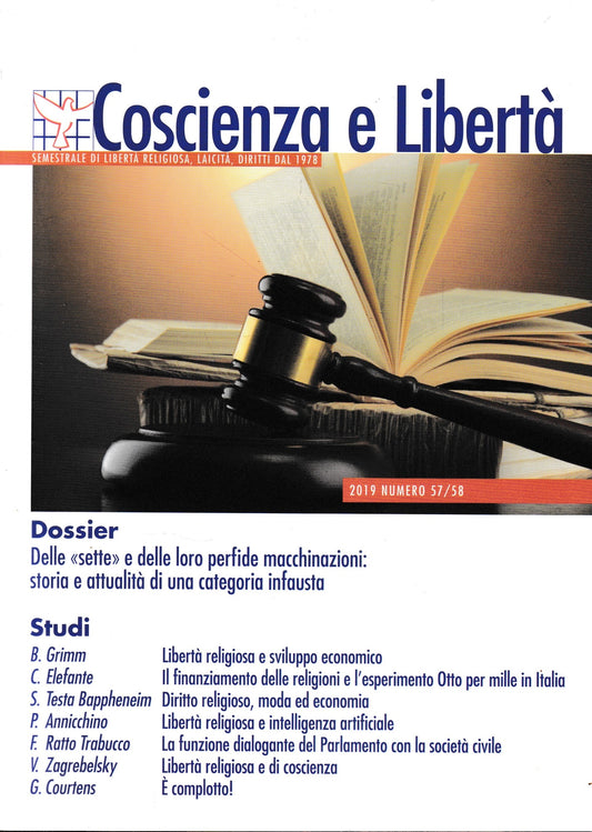 Coscienza e Libertà. 2019 n. 57/58 - copertina