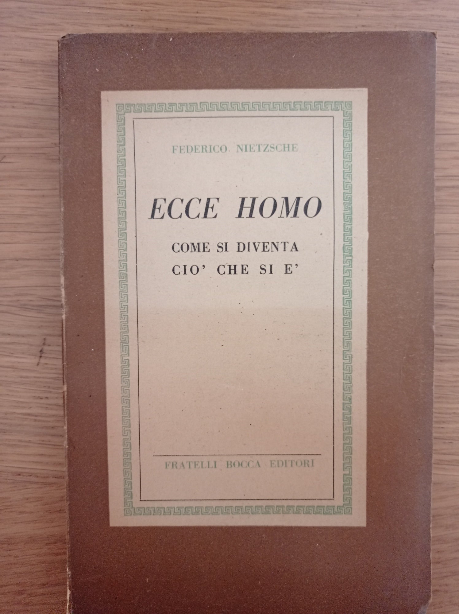 ECCE HOMO come si diventa ciò che si è - copertina