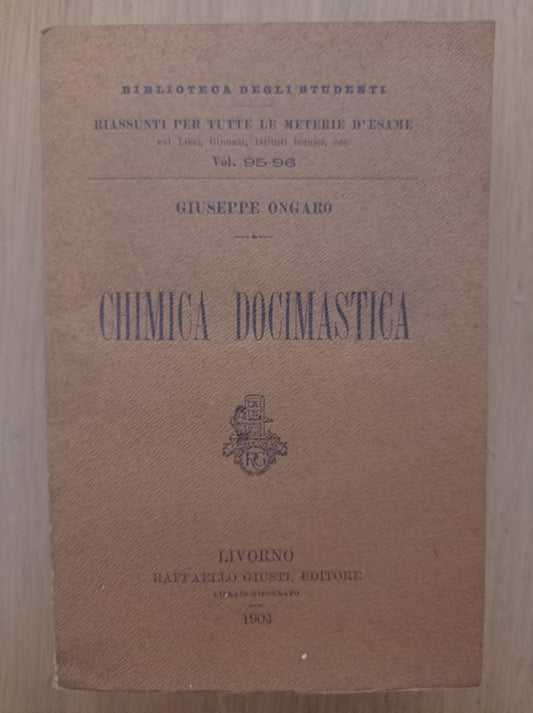 Chimica Docimastica - copertina