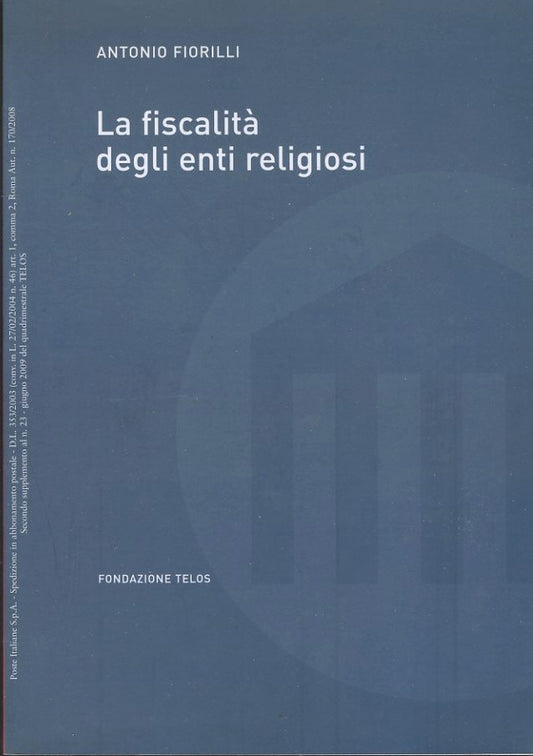 La fiscalità degli enti religiosi - copertina