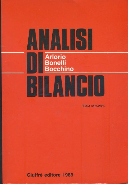 Analisi di bilancio. - copertina