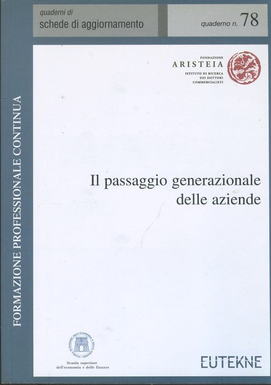 Il passaggio generazionale delle aziende - copertina