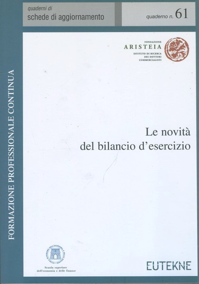 Le novità del bilancio d'esercizio - copertina