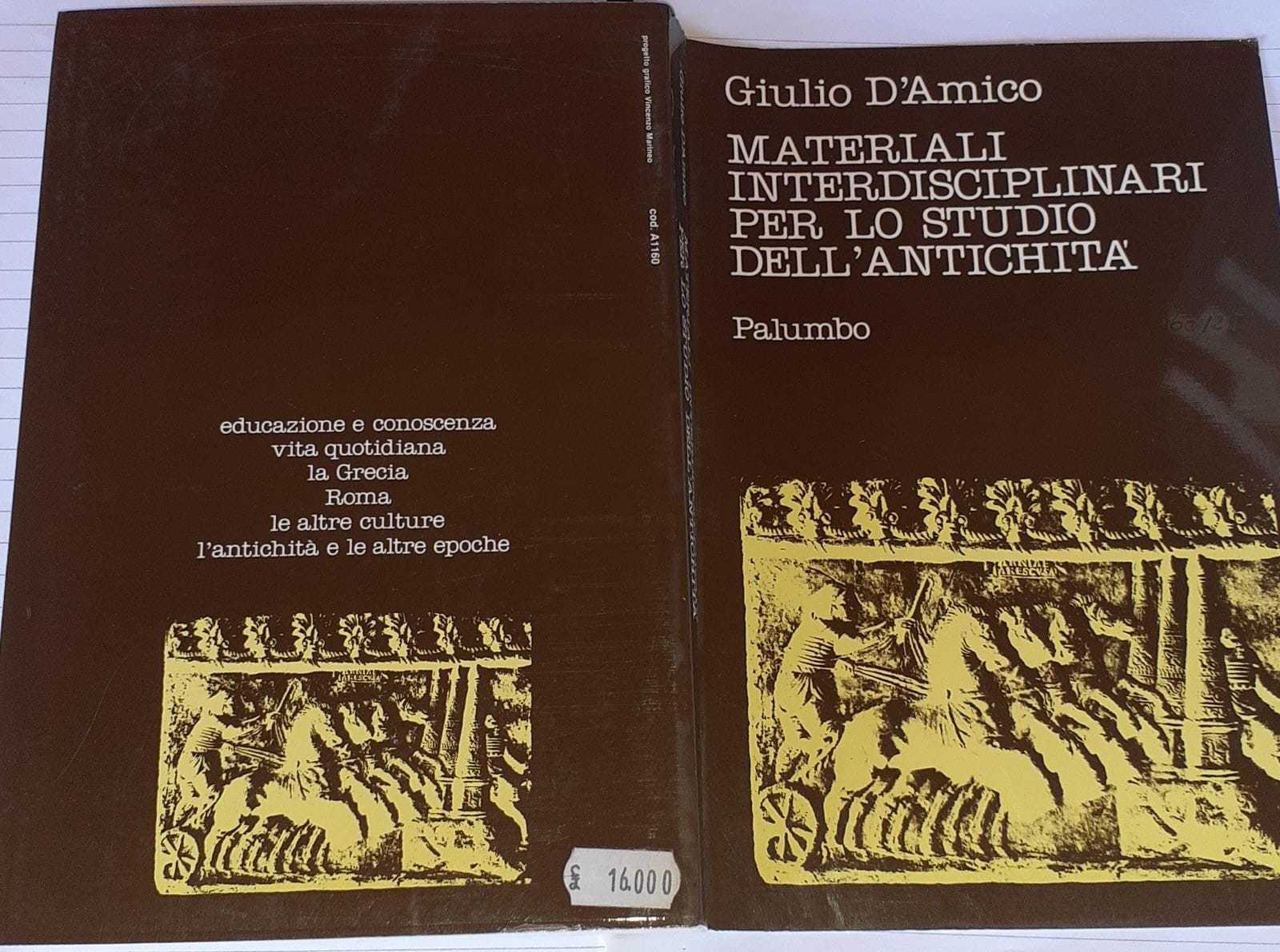 Materiali interdisciplinari  per lo studio dell'antichita' - copertina