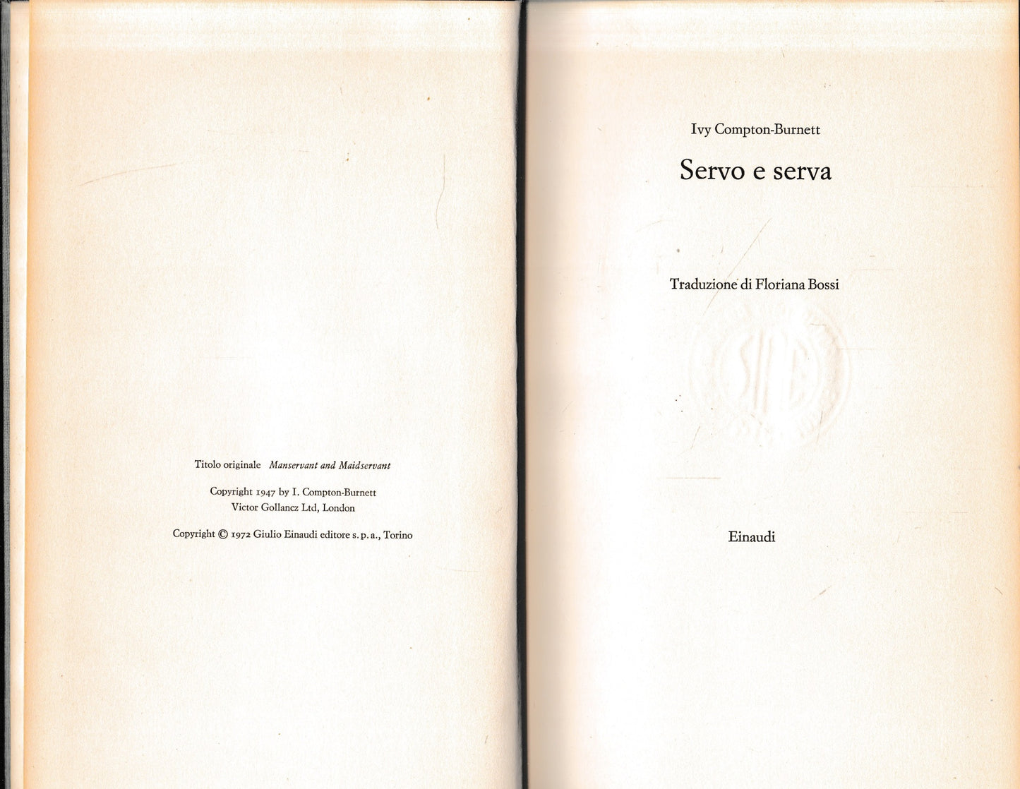 Servo e serva - copertina