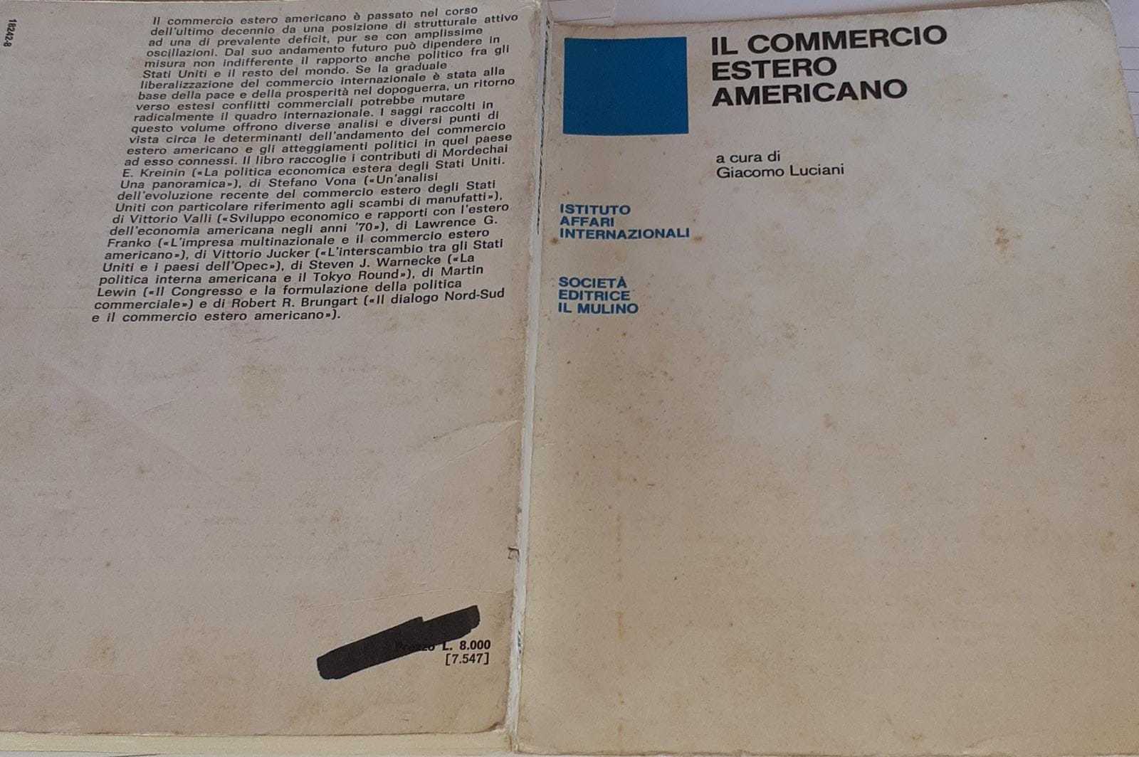 Il commercio estero americano - copertina