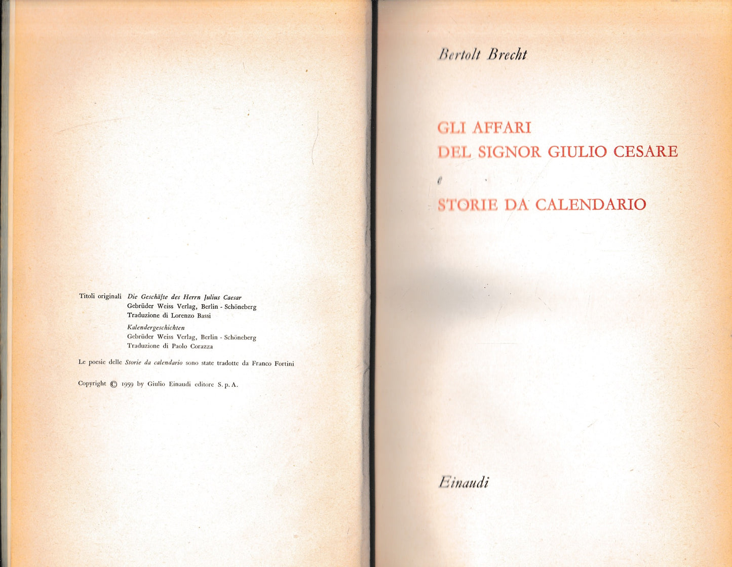 Gli affari del signor Giulio Cesare e storie da calendario - copertina