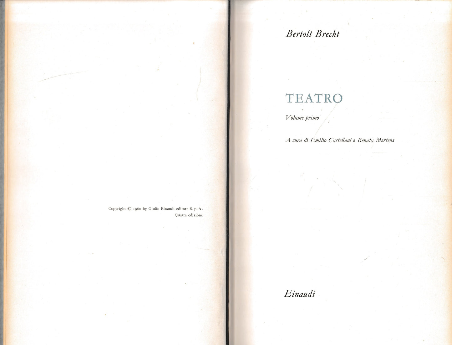 Teatro, due volumi - copertina