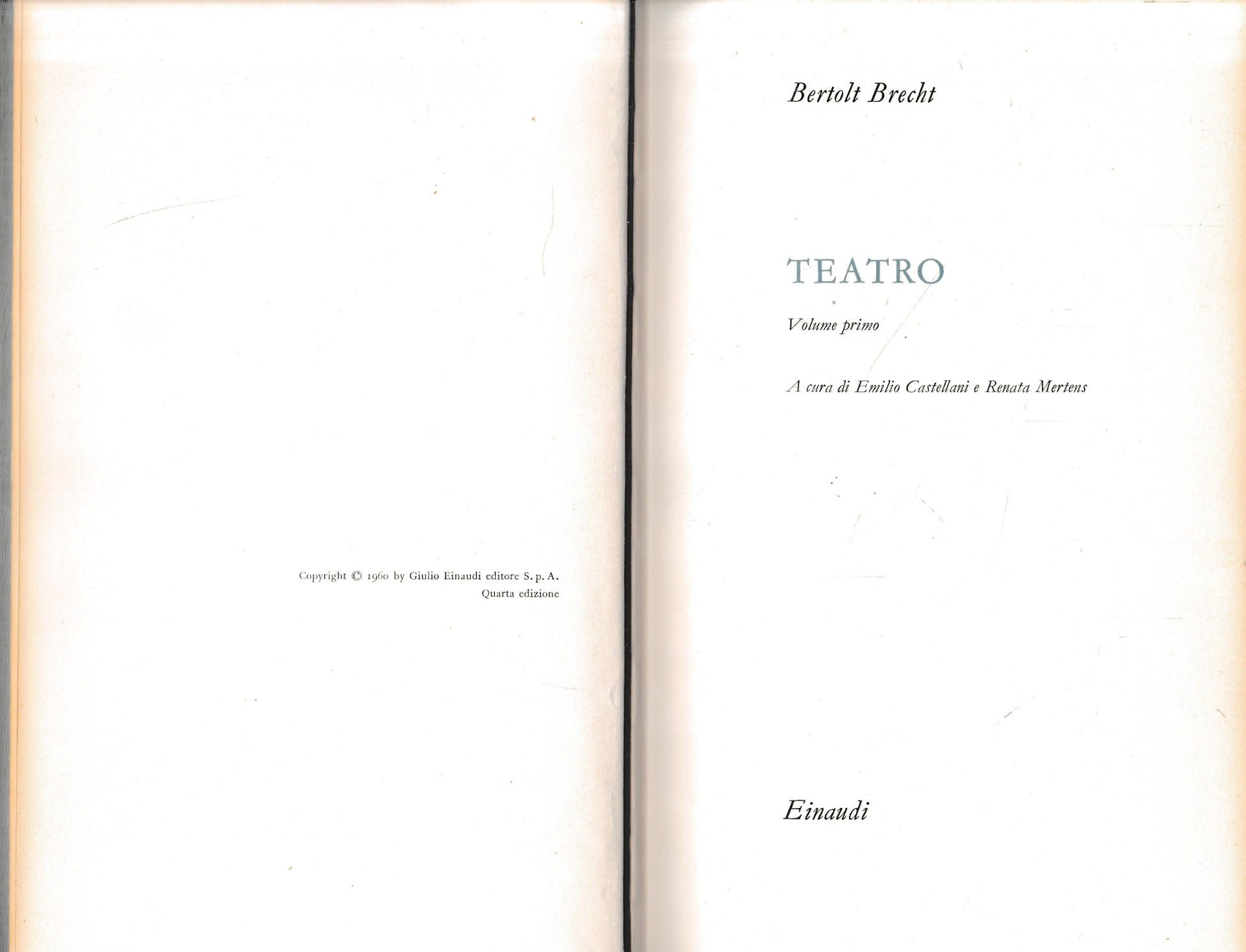 Teatro, due volumi - copertina