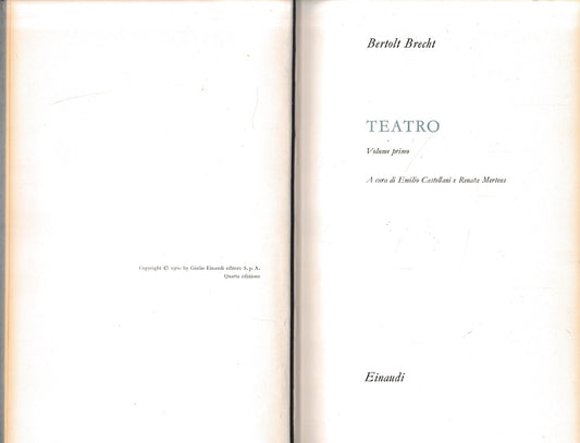 Teatro, due volumi - copertina