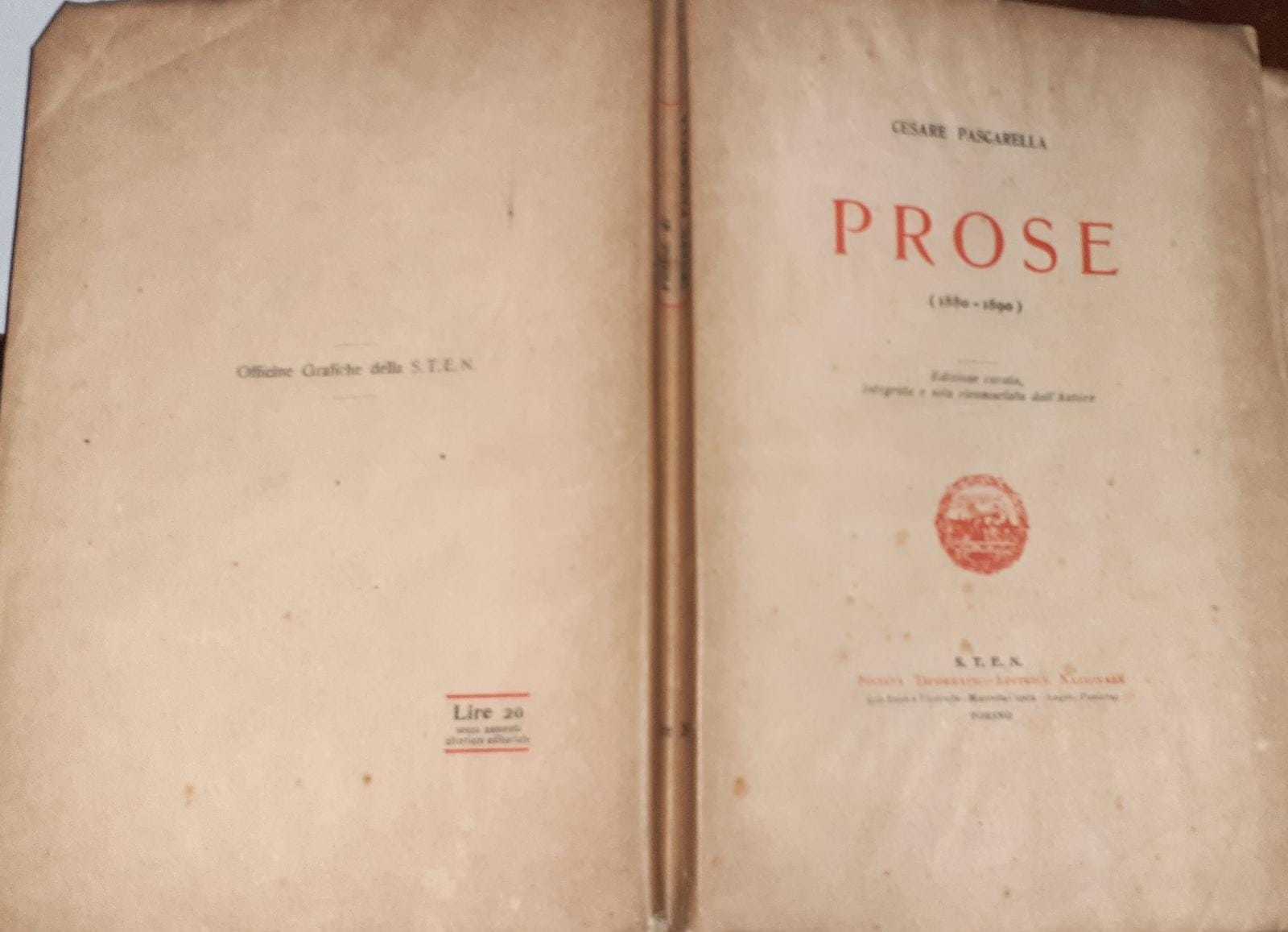 Prose (1880-1890) - copertina