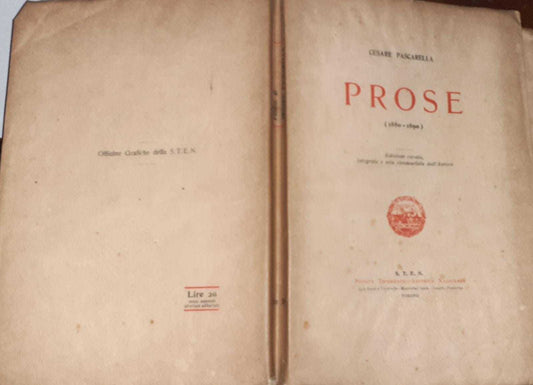 Prose (1880-1890) - copertina