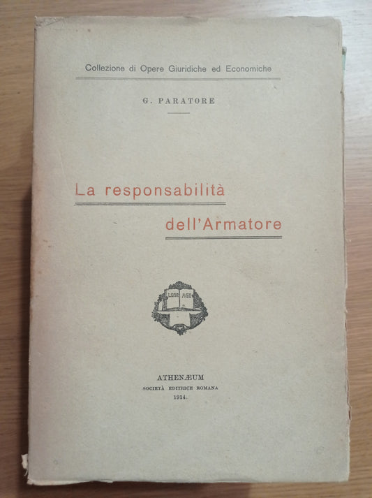 La responsabilità dell'Armatore - copertina
