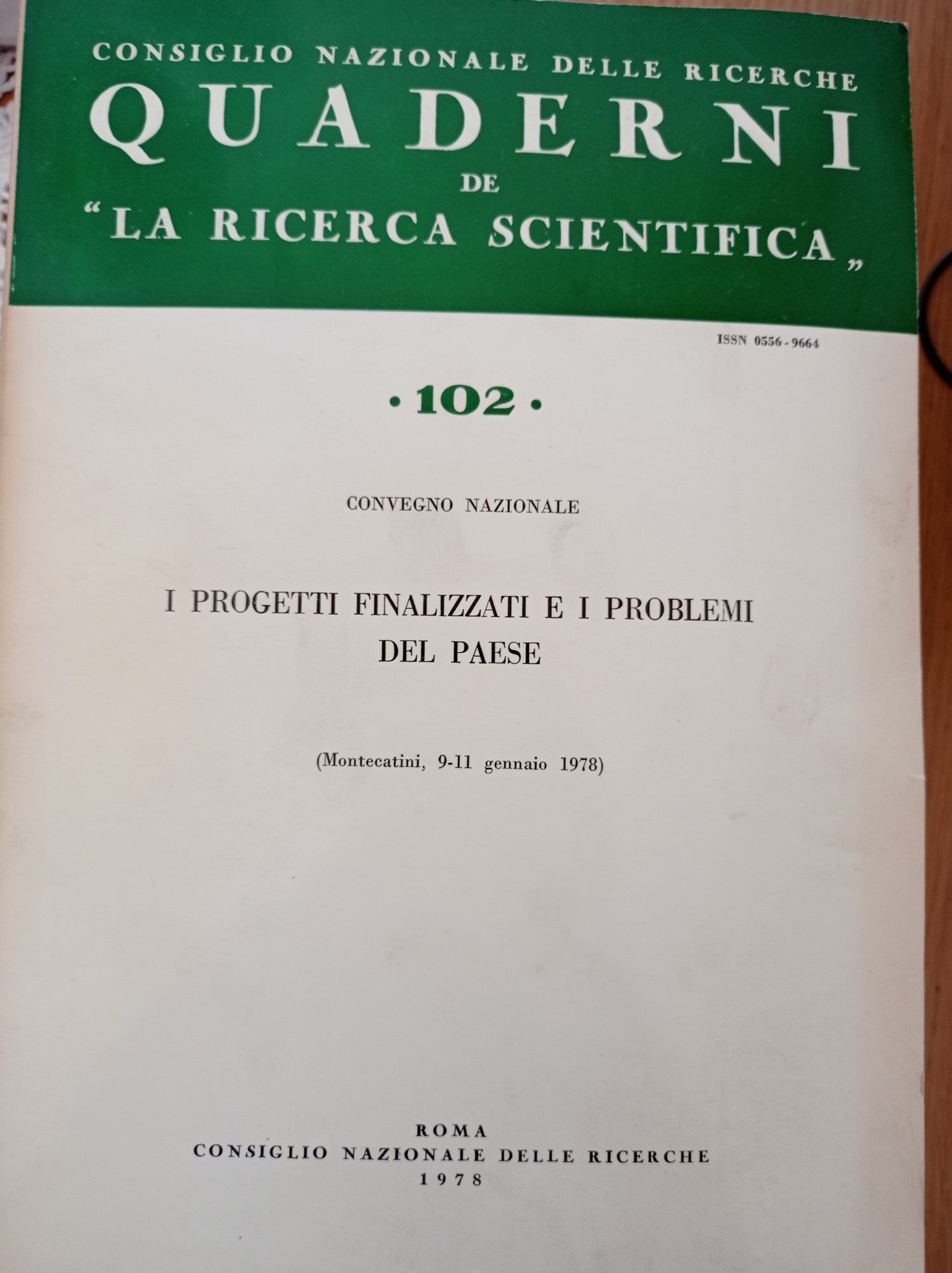 I PROGETTI FINALIZZATI E I PROBLEMI DEL PAESE - copertina