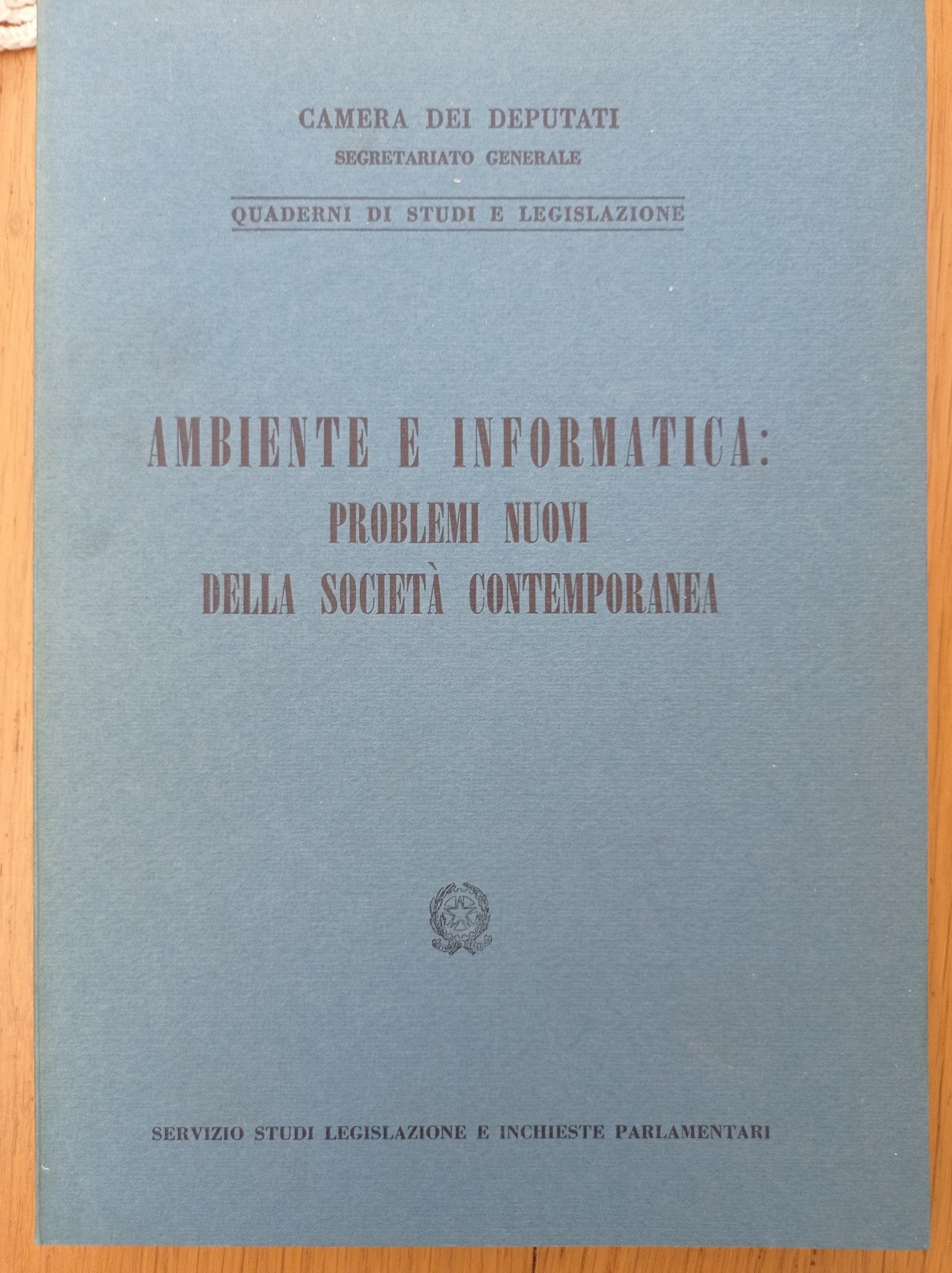 Ambiente e informatica: problemi nuovi della società contemporanea - copertina