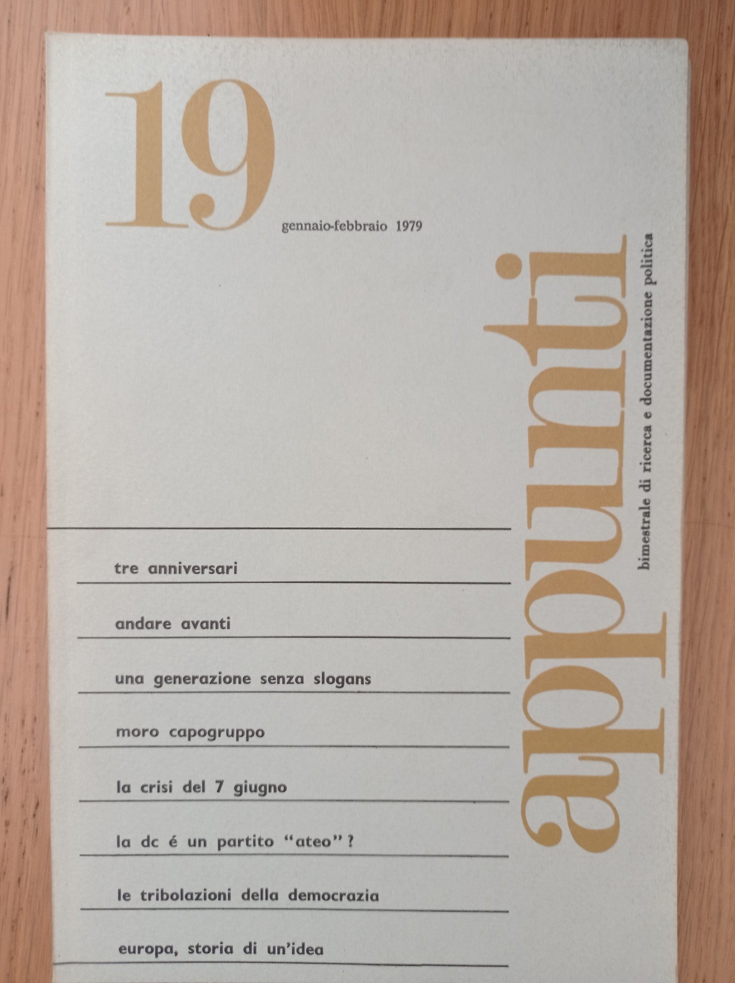 Appunti 19 - copertina