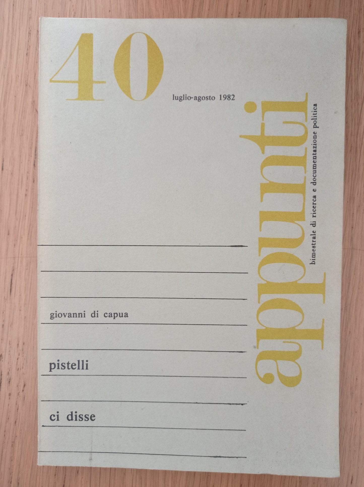 Appunti 40 - copertina