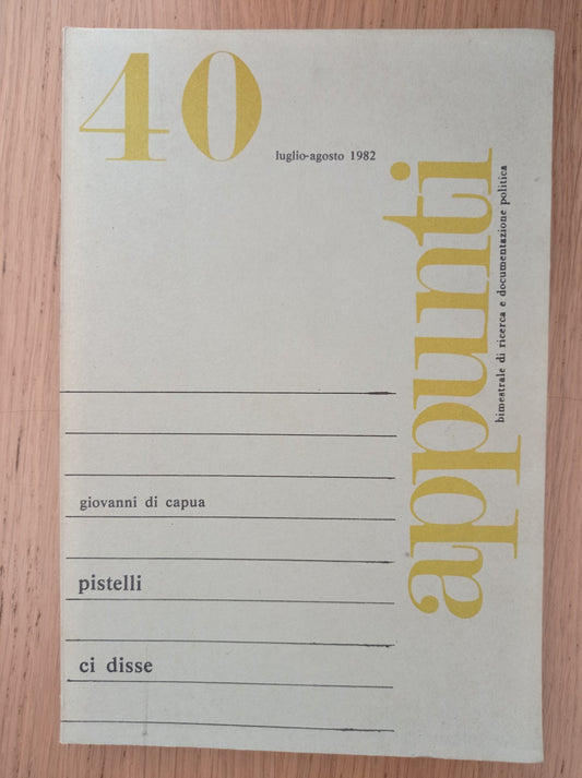 Appunti 40 - copertina
