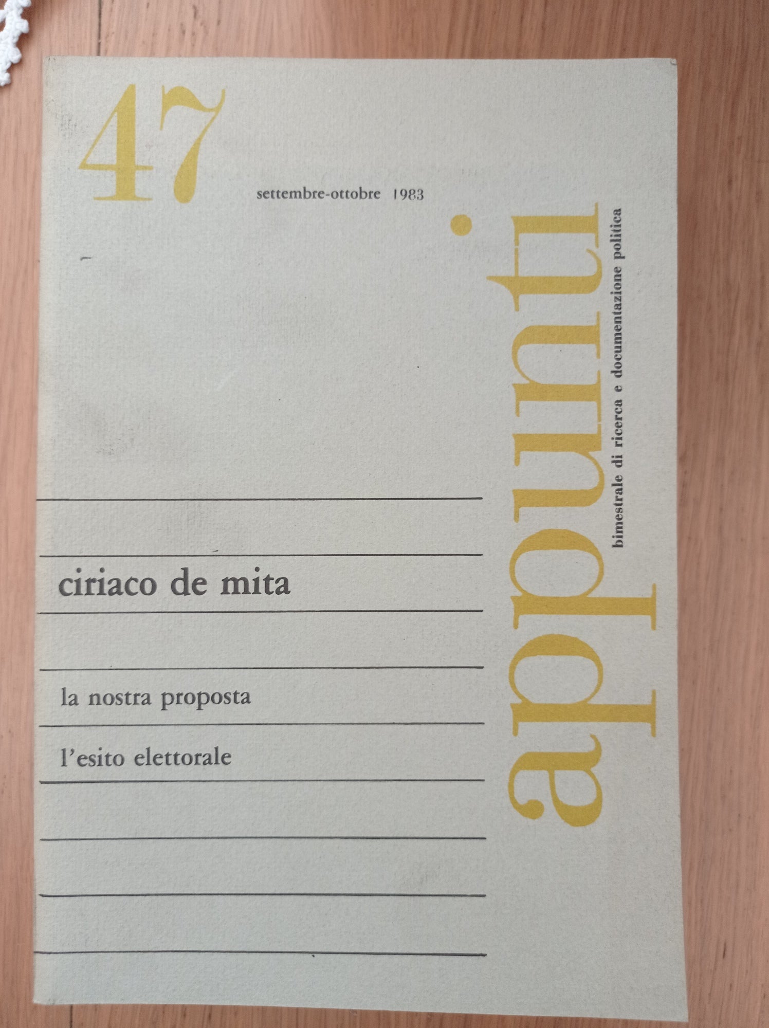 Appunti 47 - copertina