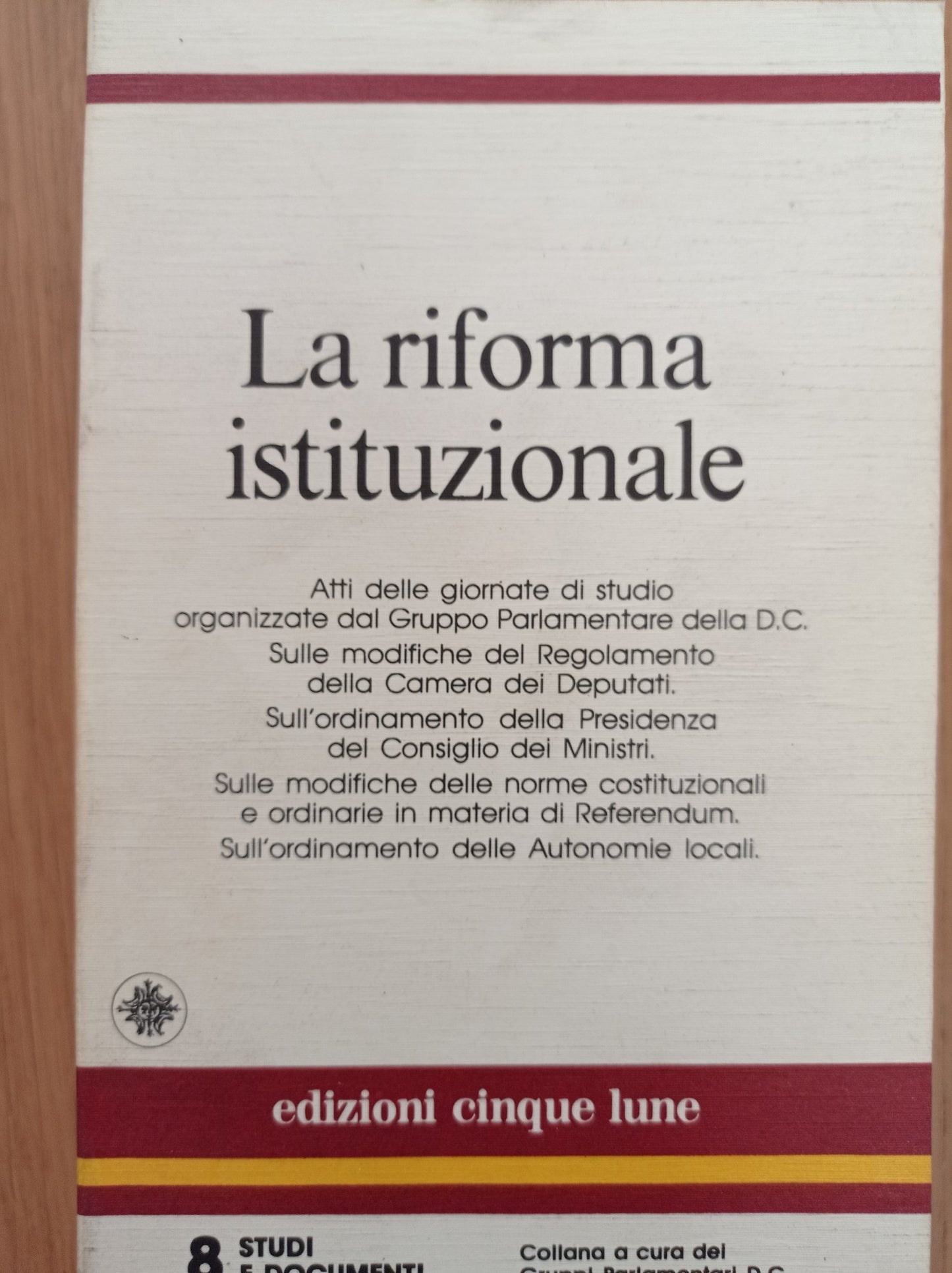 La riforma istituzionale - copertina