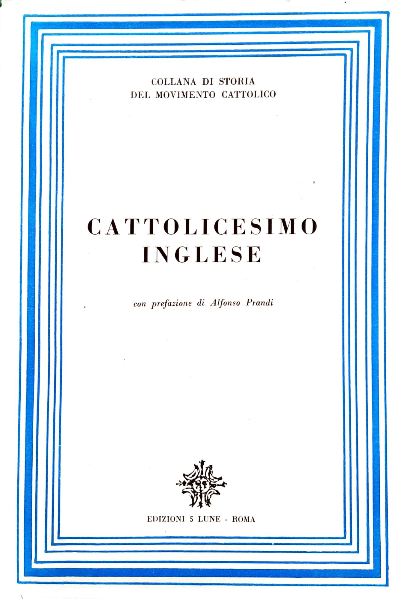 Cattolicesimo inglese - copertina