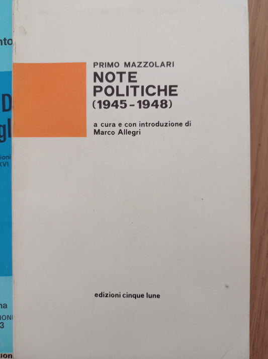 Note politiche (1945 - 1948) - copertina