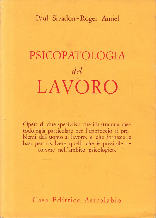 Psicopatologia del lavoro - copertina