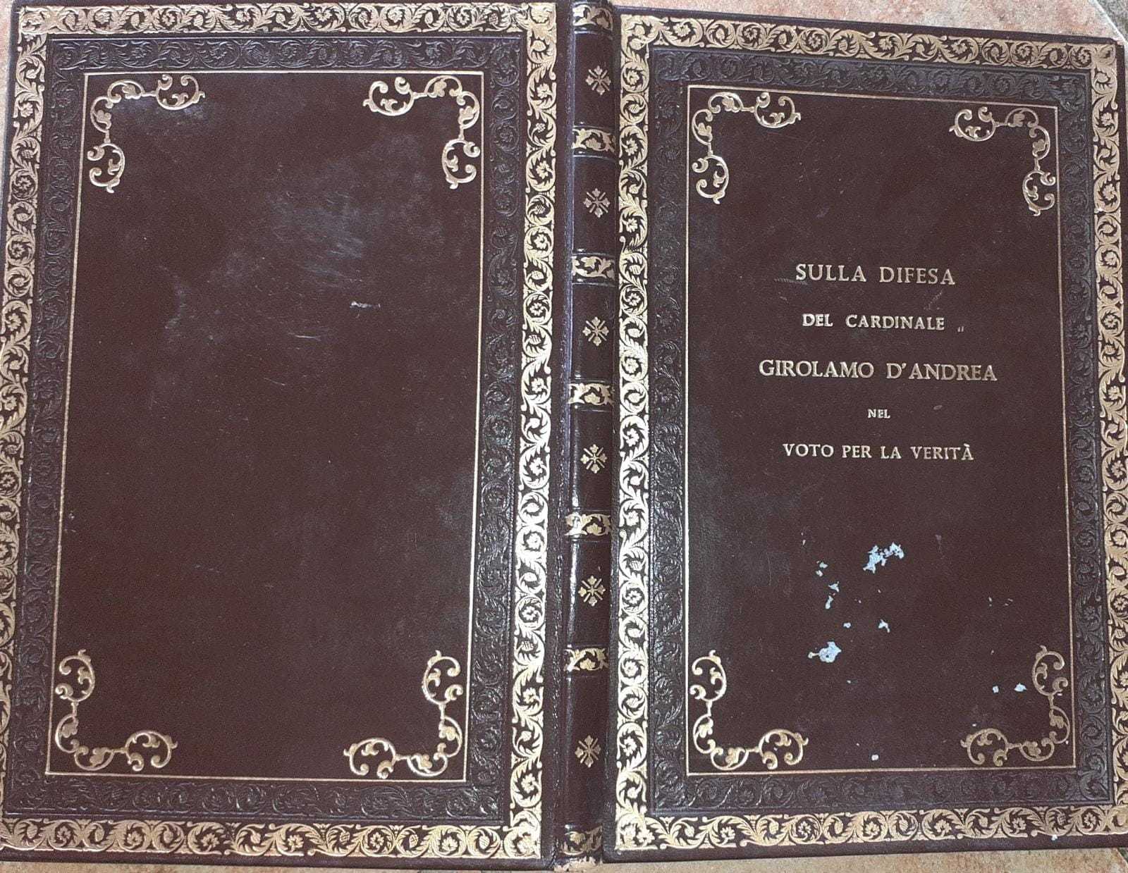 Sulla difesa del cardinale Girolamo D'Andrea nel voto per la verita'. Osservazioni d'un antico professore - copertina