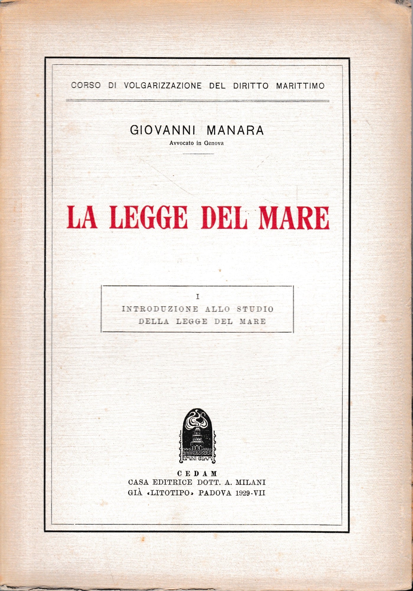 La legge del mare, due volumi. - copertina