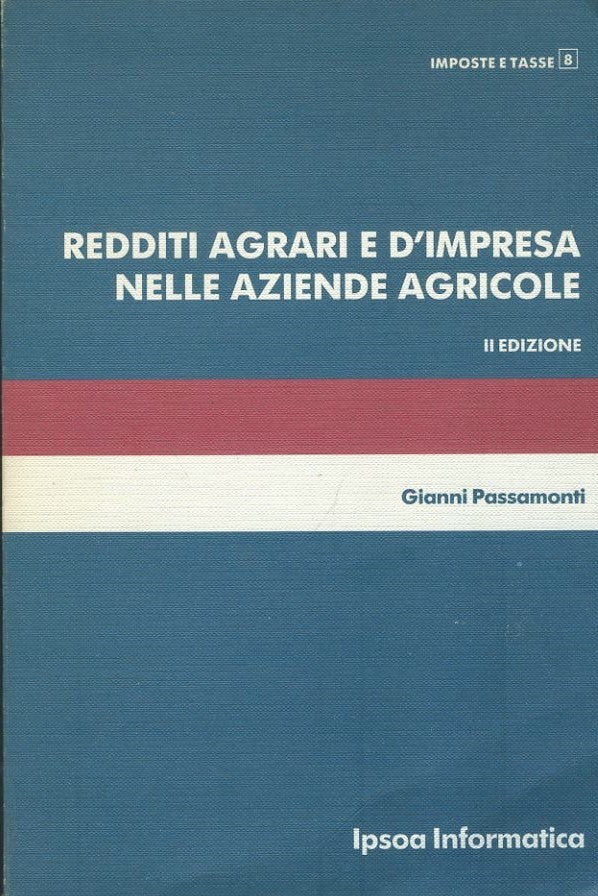 Redditi agrari e d'impresa nelle aziende agricole - copertina