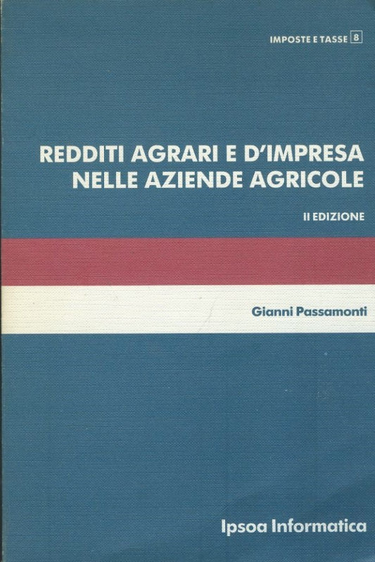 Redditi agrari e d'impresa nelle aziende agricole - copertina