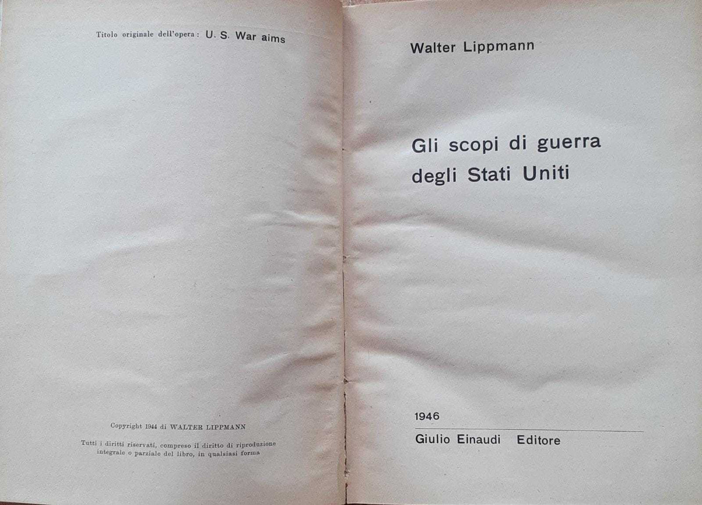 Gli scopi di guerra degli Stati Uniti - copertina