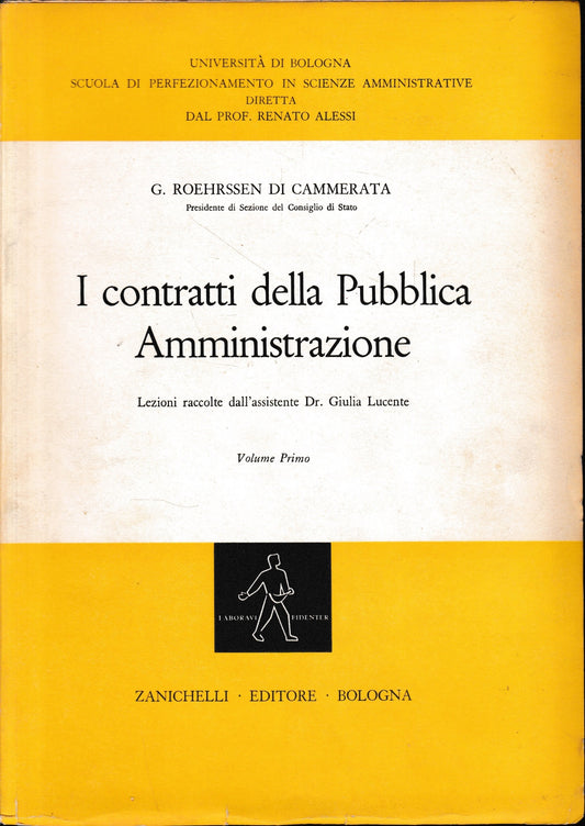 I contratti della Pubblica Amministrazione, vol. 1°. - copertina