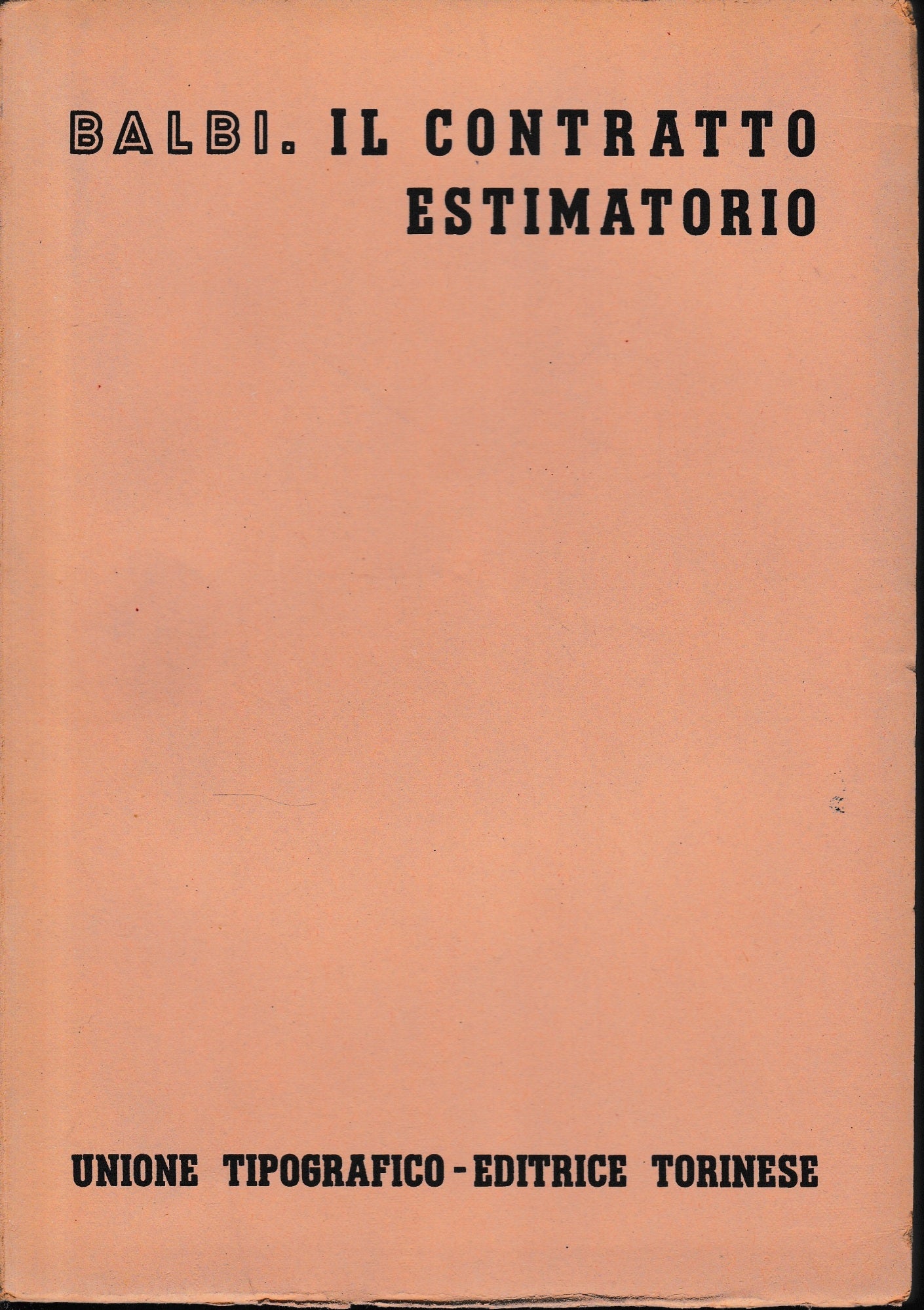 Il contratto estimatorio - copertina