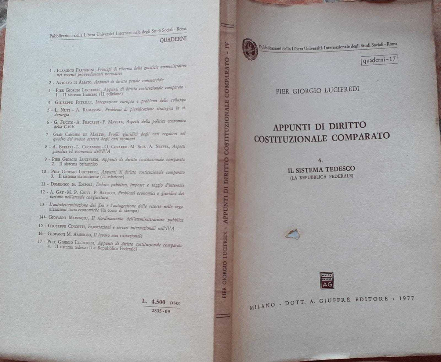 Appunti di diritto costituzionale comparato. 1-Il sistema francese - copertina