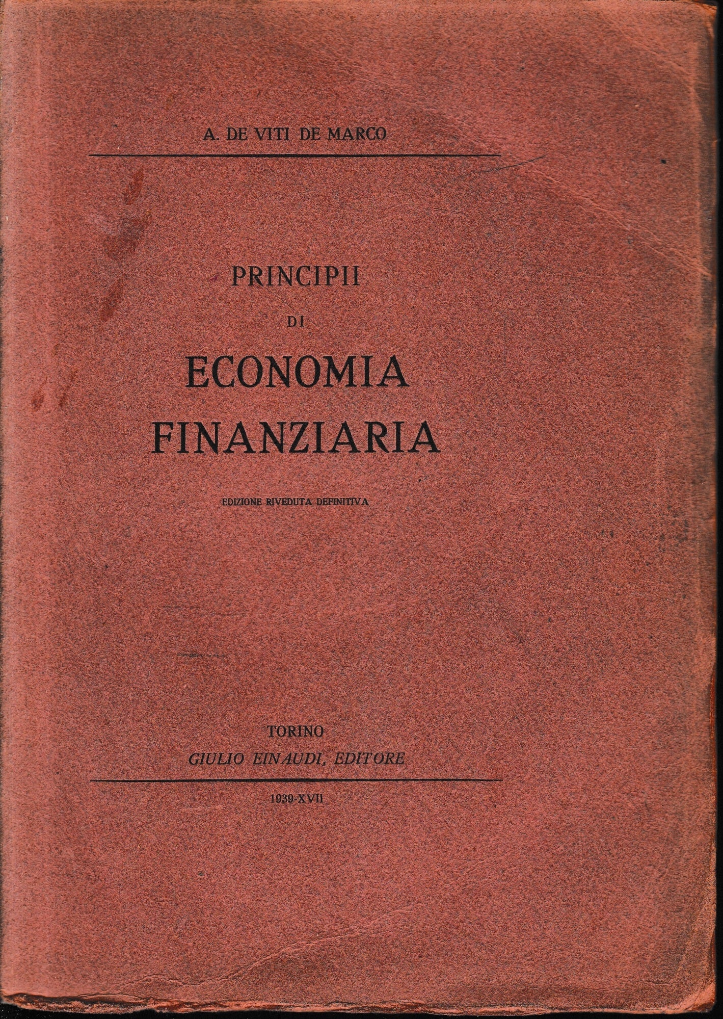 Principii di Economia Finanziaria - copertina