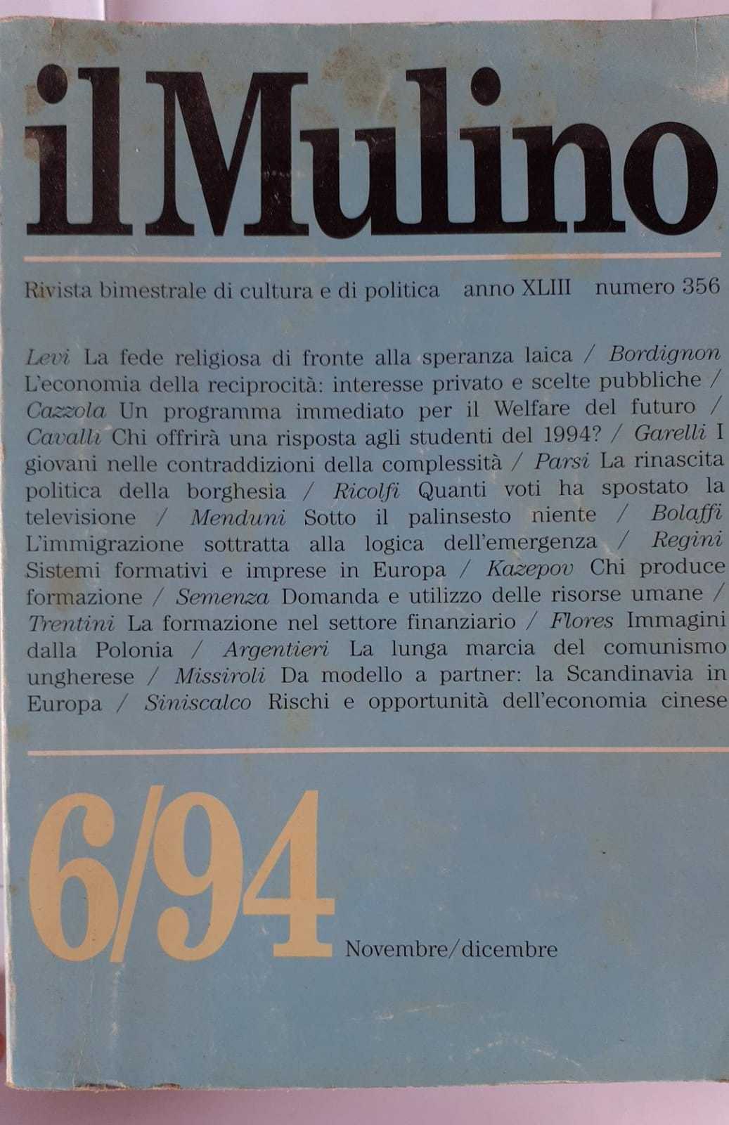 Il Mulino 356 - copertina
