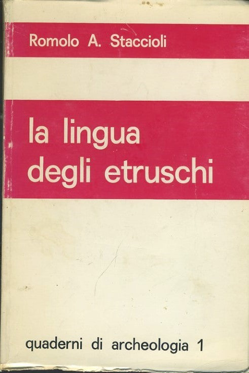 La lingue degli etruschi - copertina