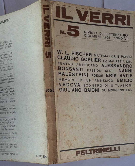 Il verri  5 - copertina