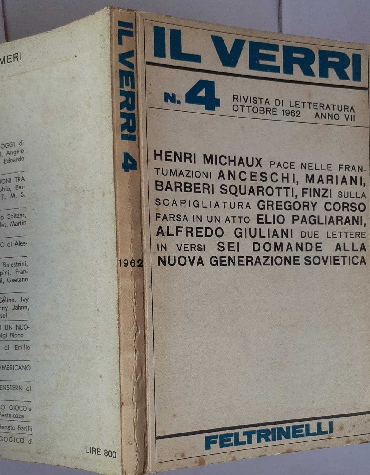 Il verri 4 - copertina