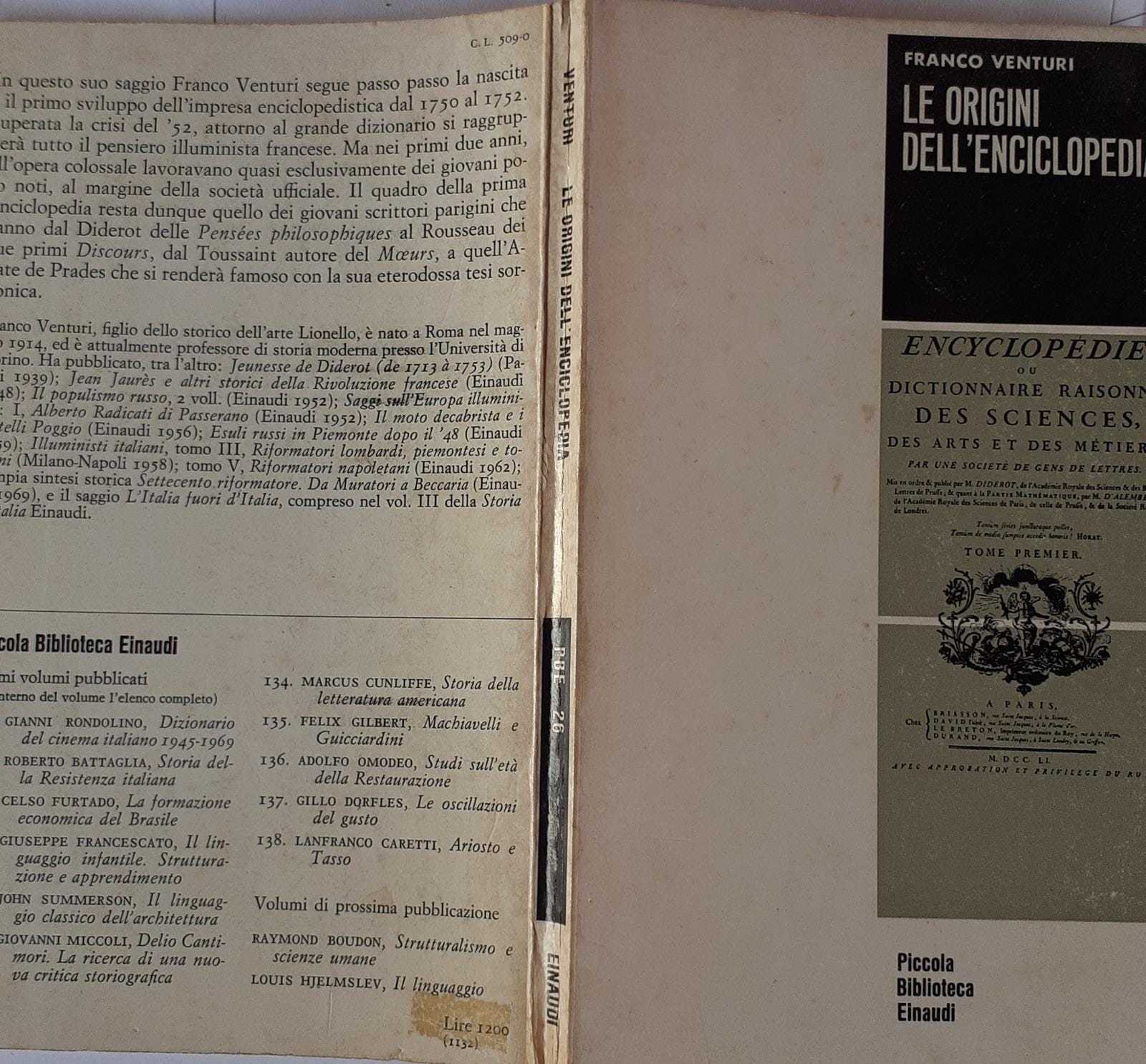 Le origini dell'Enciclopedia - copertina