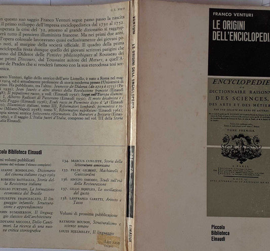 Le origini dell'Enciclopedia - copertina