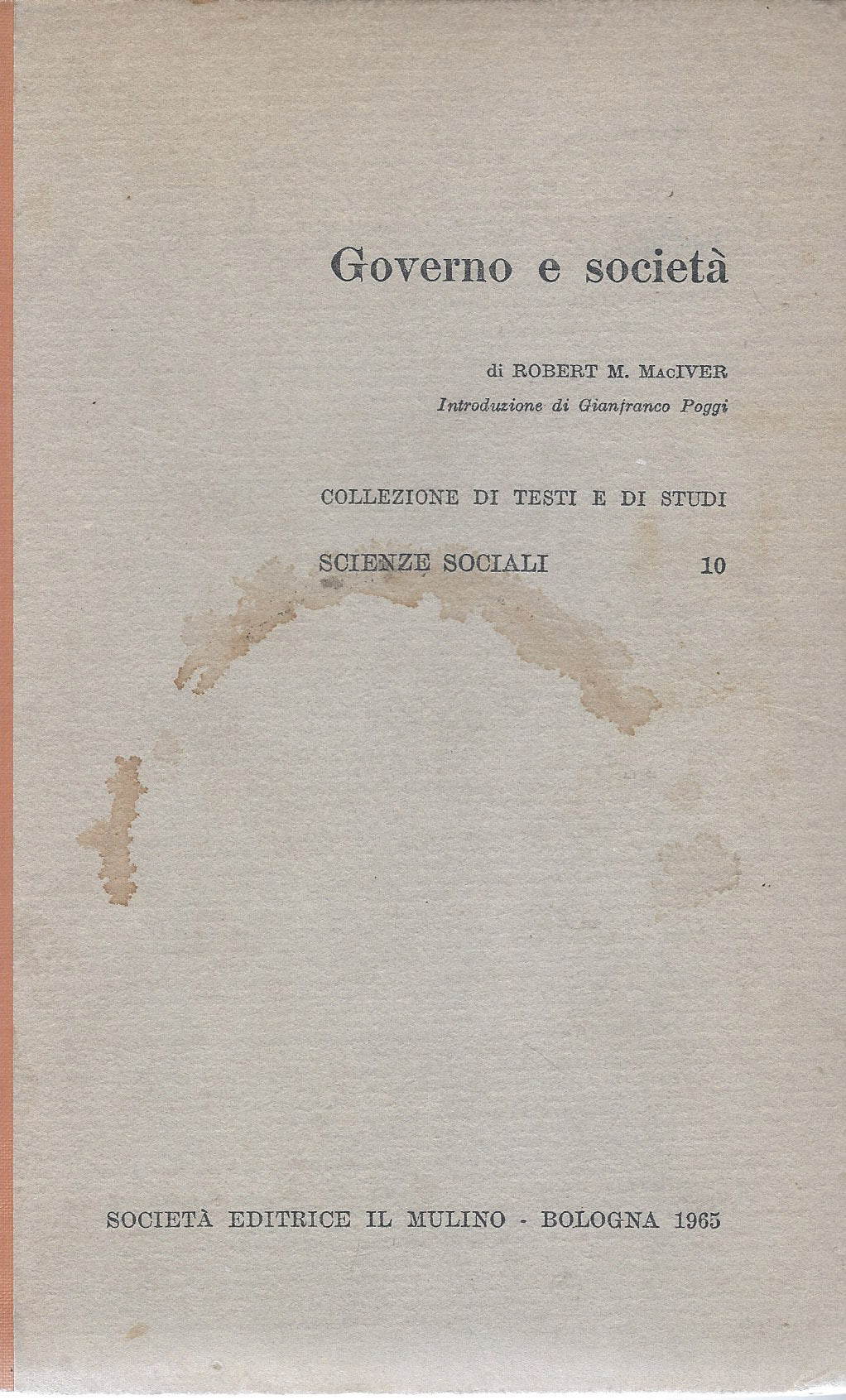 Governo e società - copertina