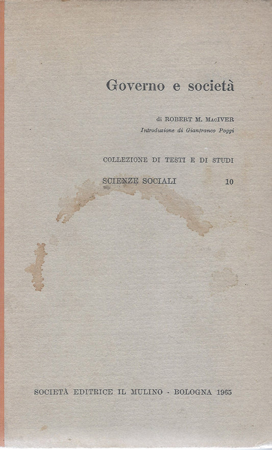 Governo e società - copertina