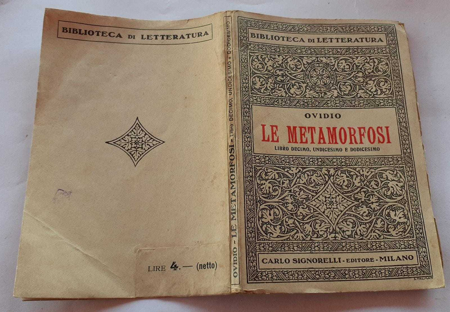 La metamorfosi. Libro decimo, undicesimo e dodicesimo - copertina